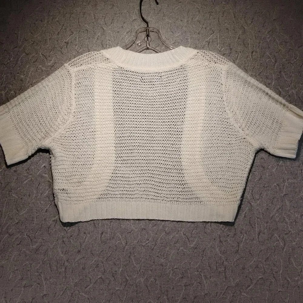 George Women's White Knitted Short Sleeve Bolero NWOT Size Medium - Picture 5 of 9